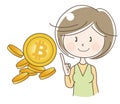 A woman who recommends Bitcoin, a virtual currency